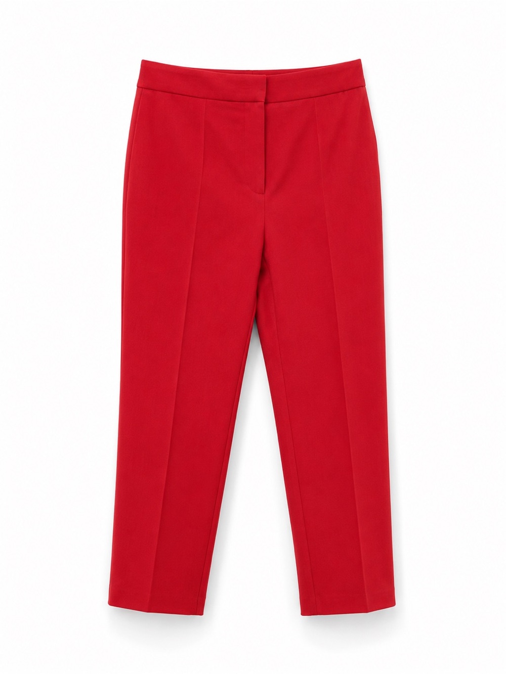 Zara Women’s Red Cropped Dress Pants Size Large L High Rise Career Office